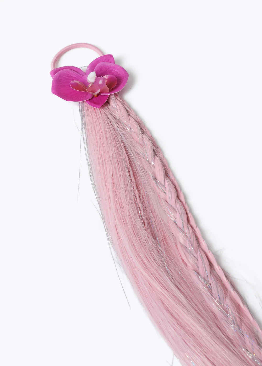 Flitzy Fake Hair Corsage Pink - One Size Image 2