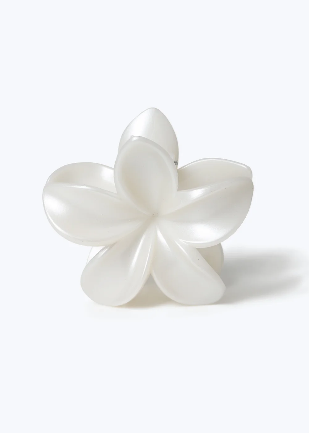 Muse White Pearlescent Hibiscus Flower Clip - One Size Image 1