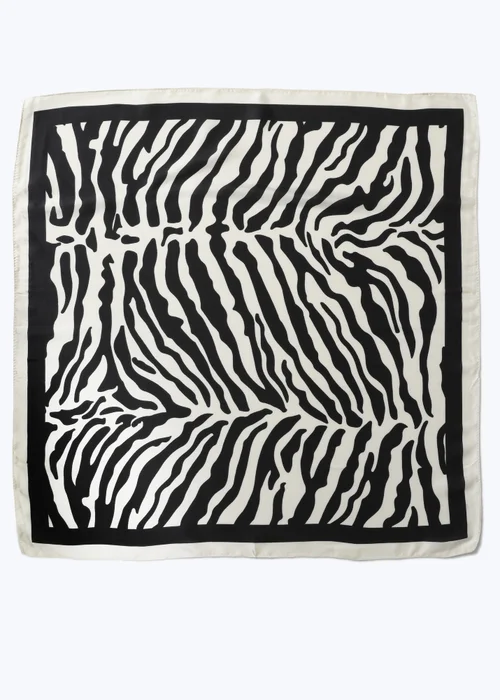 Muse Black Zebra Print Scarf - One Size Image 3