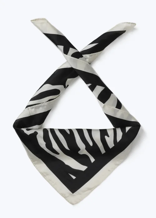 Muse Black Zebra Print Scarf - One Size Image 1