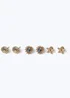 Muse 3 Pack Gold Shell And Starfish Earrings - One Size Image 2