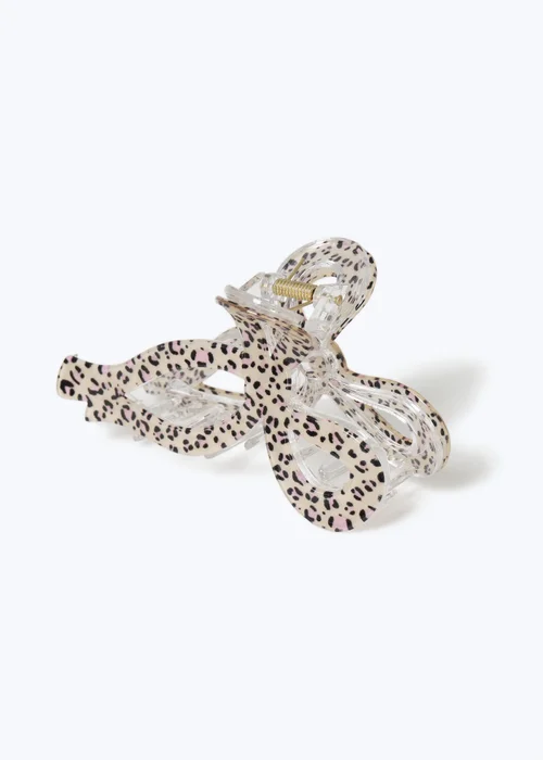 Muse Leopard Print Bow Claw Clip - One Size Image 2