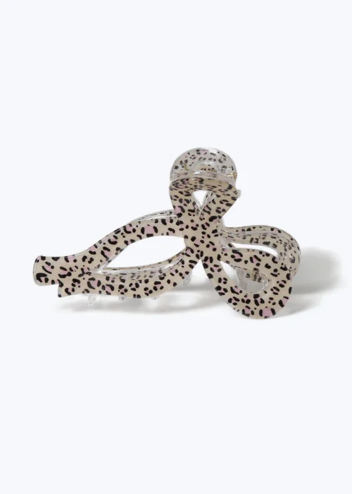 Muse Leopard Print Bow Claw Clip - One Size Image 1
