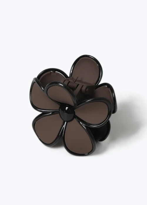 Muse Brown Flower Claw Clip - One Size Image 2
