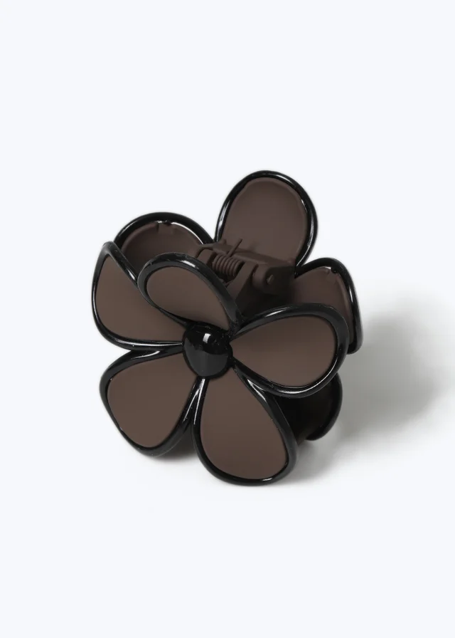 Muse Brown Flower Claw Clip