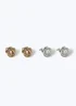 Muse 2 Pack Gold Knot Stud Earrings - One Size Image 2