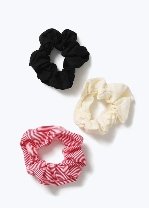 Muse 3PK Red Stripe Scrunchies - One Size Image 1