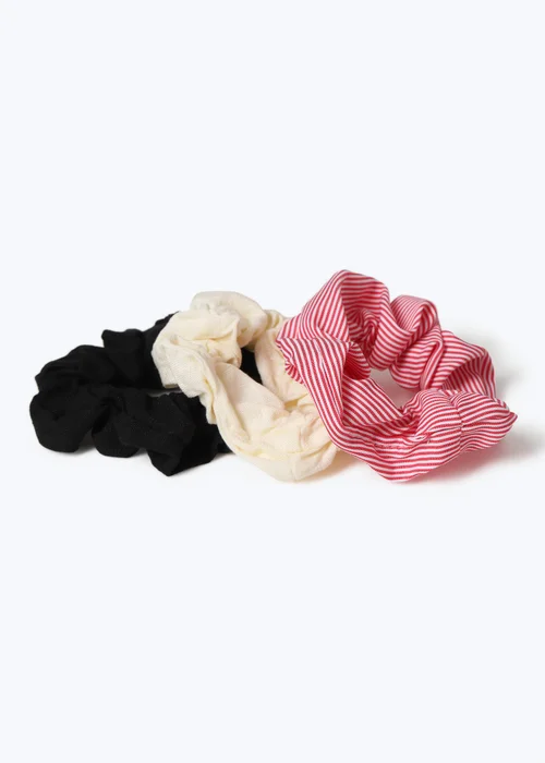 Muse 3PK Red Stripe Scrunchies - One Size Image 2