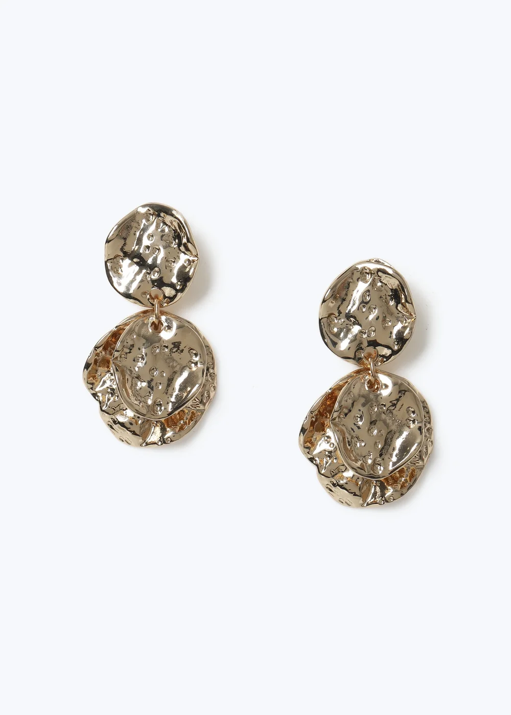 Muse Gold Coin Drop Earrings - One Size Image 1