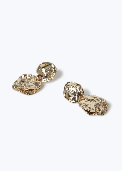 Muse Gold Coin Drop Earrings - One Size Image 2