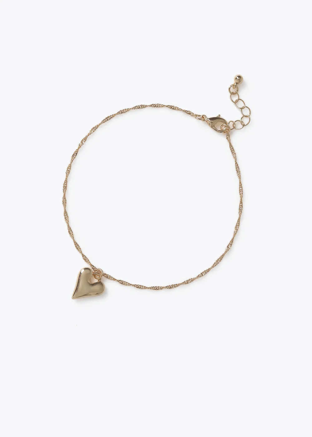 Muse Gold Heart Anklet - One Size Image 1