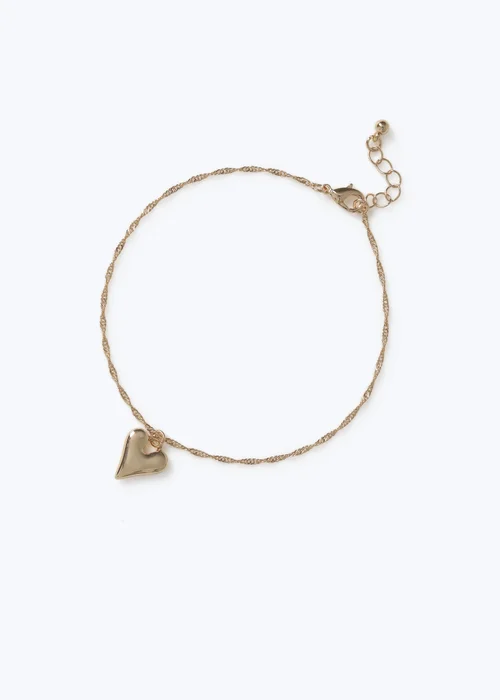 Muse Gold Heart Anklet - One Size Image 1