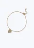 Muse Gold Heart Anklet - One Size Image 1