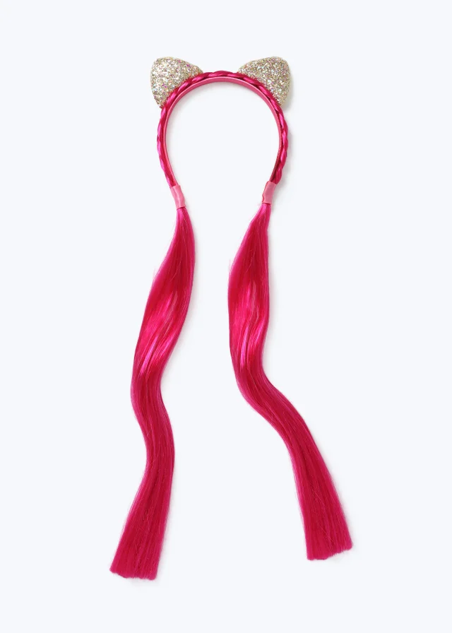 Flitzy Pink Cat Fake Hair Pink