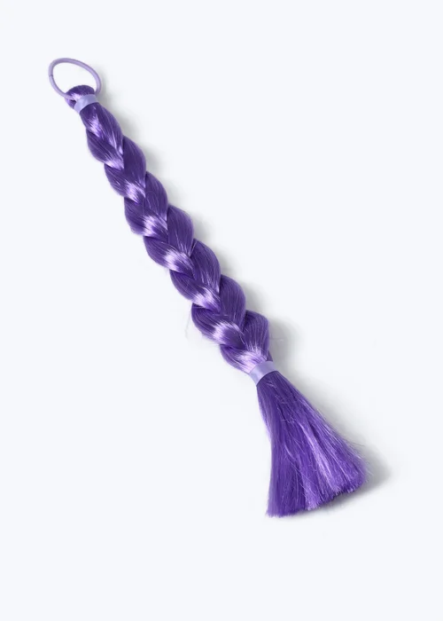 Flitzy Purple Braid Fake Hair Purple - One Size Image 3