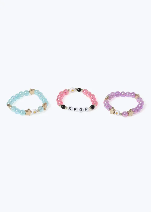 Flitzy 3pk Beaded Bracelets Multi - One Size Image 2