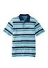 Cotton Traders Aqua Short Sleeve Stripe Polo Aqua Marine - S Image 4