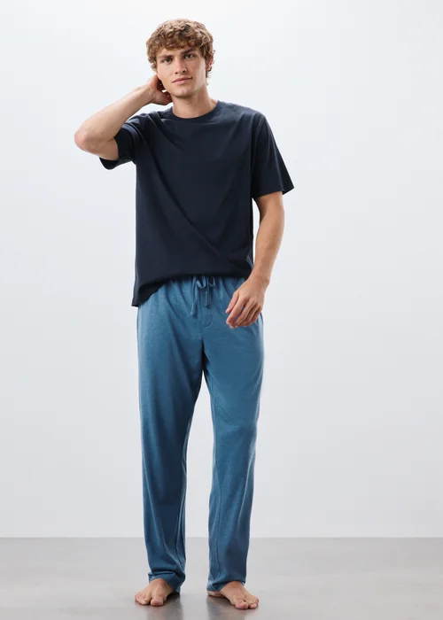 Blue Basic Long Pyjama Set - XS Image 1