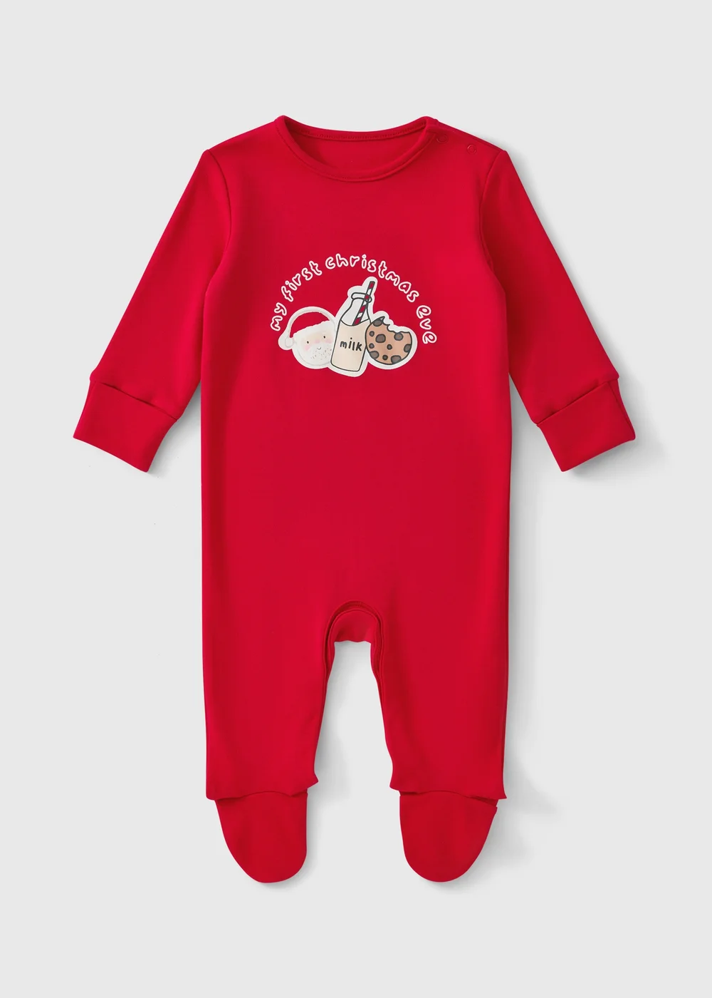 Baby Red My First Christmas Eve Sleepsuit (0-12mths) - First Size Image 1