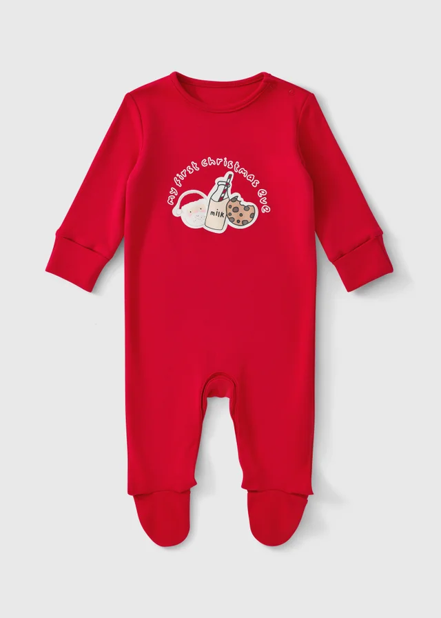 Baby Red My First Christmas Eve Sleepsuit (0-12mths)