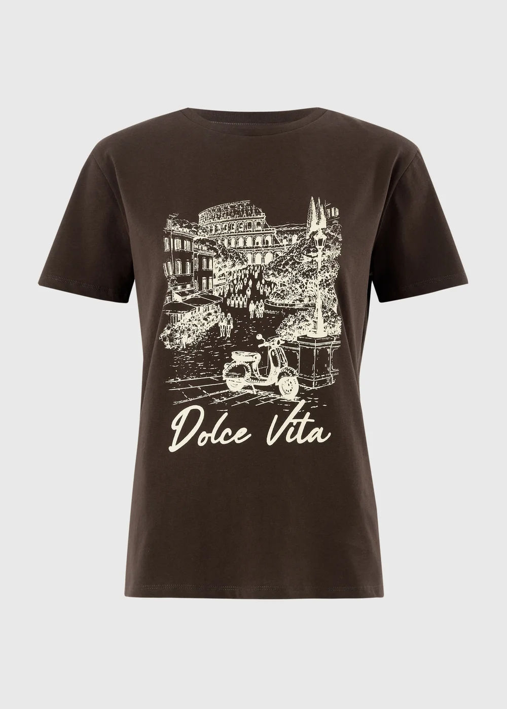 Brown Dolce Vita Graphic T-Shirt - XS Image 2