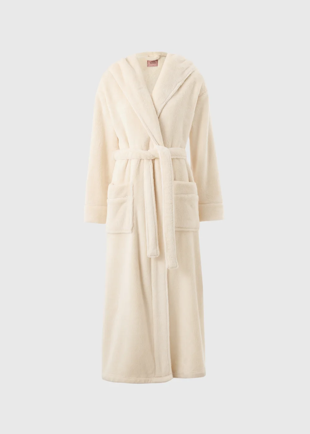 Cream Plush Dressing Gown - XS Image 1