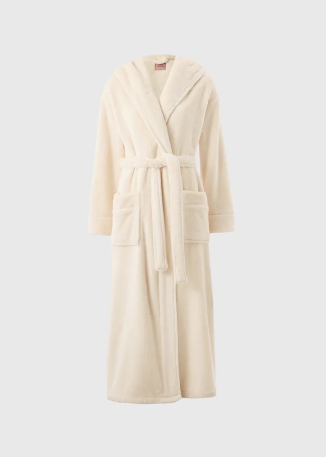 Cream Plush Dressing Gown