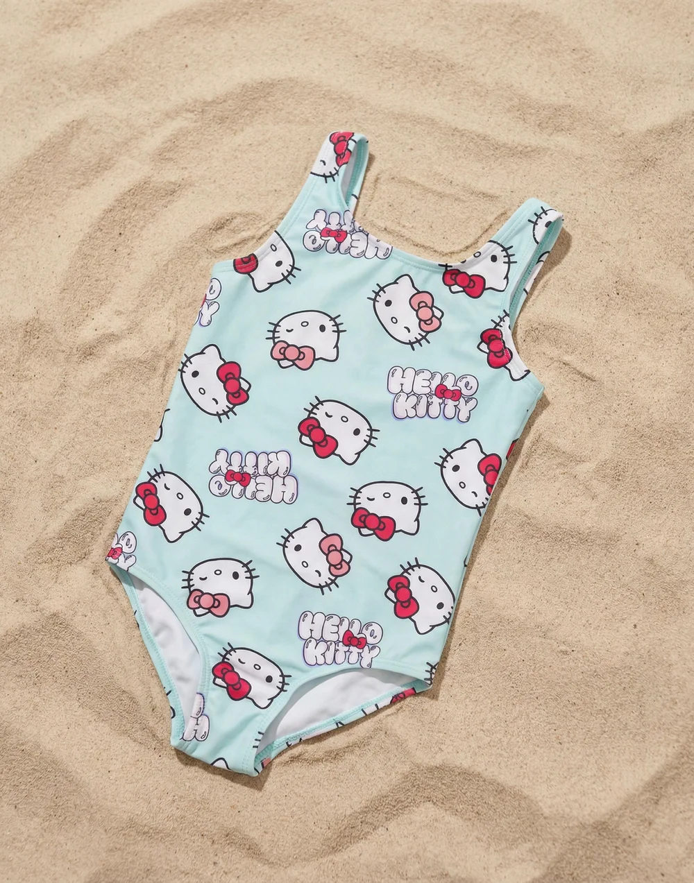 Vanilla Underground Hello Kitty Girls Blue Character AOP 1 Piece Swimming Costume (3-14 Years) - 13-14 Yrs Image 2