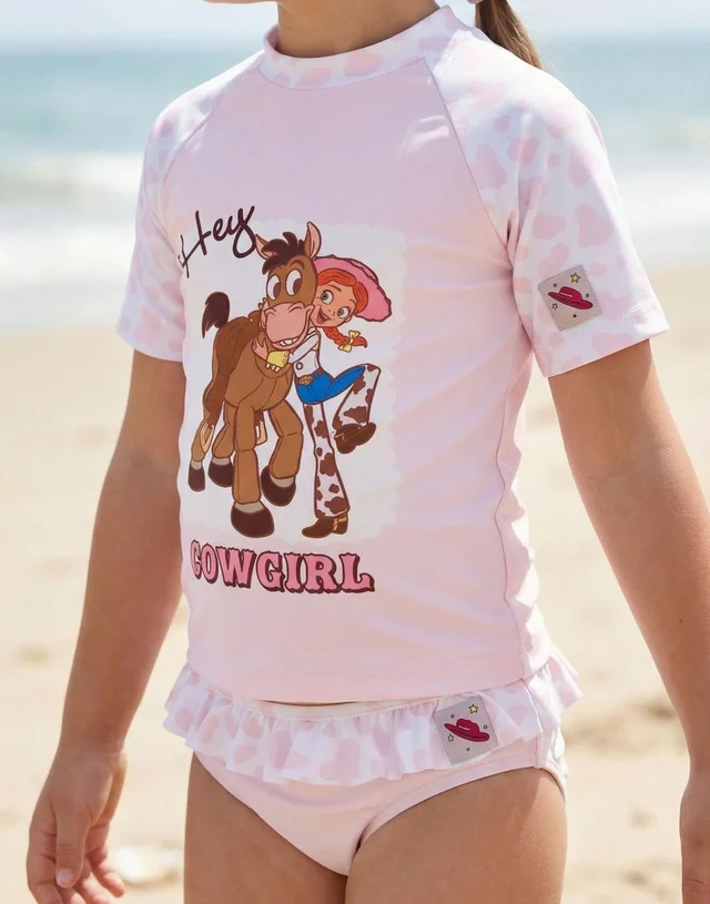 Vanilla Underground Disney Toy Story Girls Pink Jessie & Bullseye 2 Piece Swim Set (12 Months - 7 Years)