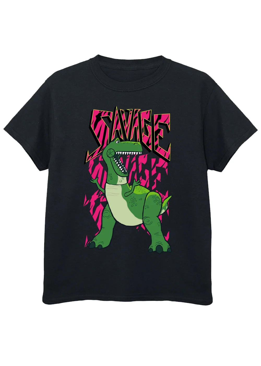 Ada & Ted Disney Toy Story Savage Rex Boys Black Graphic T-Shirt (3-13 Years) - 5-6 Yrs Image 1