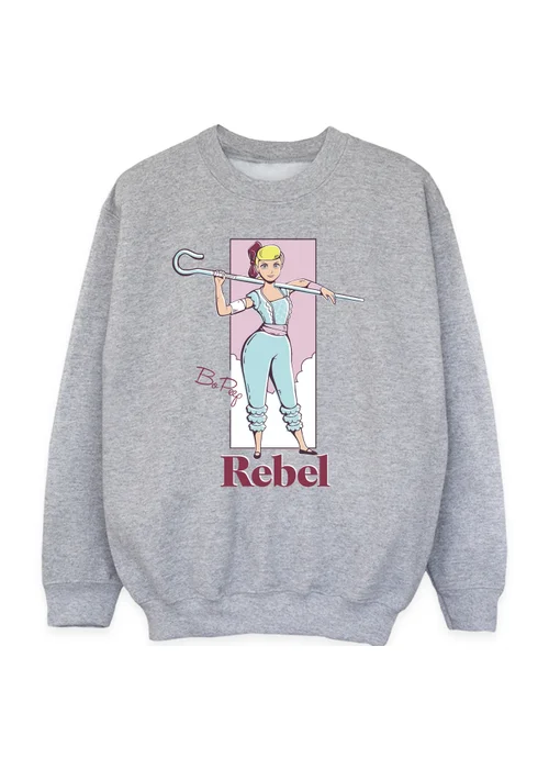 Ada & Ted Disney Toy Story Bo Peep Rebel Girls Grey Graphic Sweatshirt (3-13 Years) - 12-13 yrs Image 1