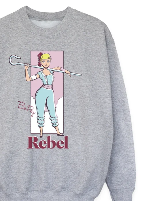 Ada & Ted Disney Toy Story Bo Peep Rebel Girls Grey Graphic Sweatshirt (3-13 Years) - 12-13 yrs Image 2