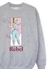 Ada & Ted Disney Toy Story Bo Peep Rebel Girls Grey Graphic Sweatshirt (3-13 Years) - 12-13 yrs Image 2
