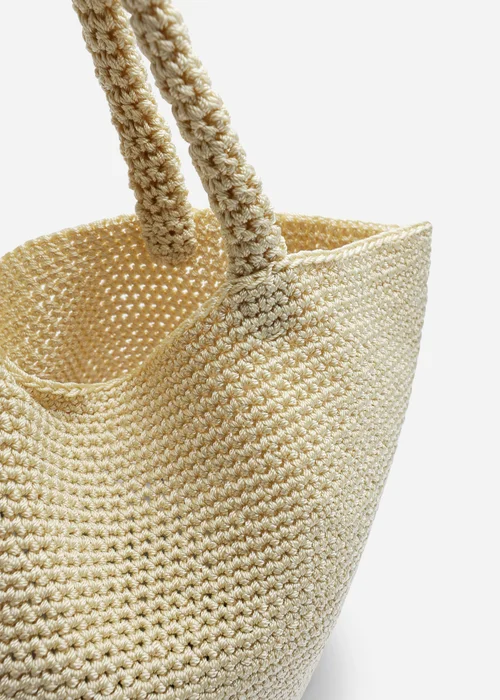 Where's That From Elowen Cream Mesh Shopper Shoulder Bag - One Size Image 3