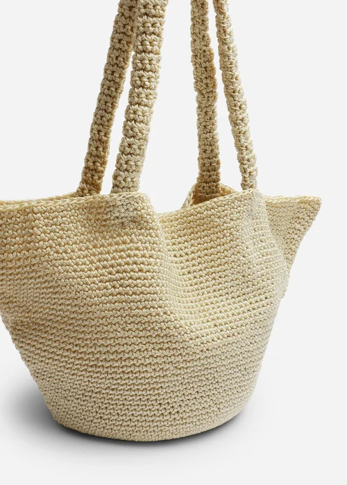 Where's That From Elowen Cream Mesh Shopper Shoulder Bag - One Size Image 2