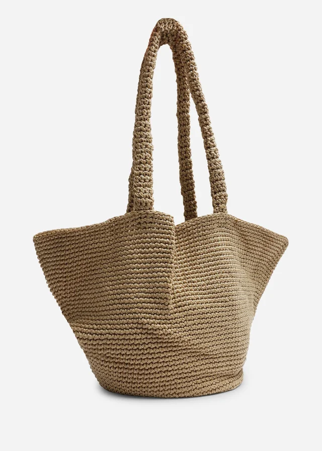 Where's That From Elowen Tan Mesh Shopper Shoulder Bag