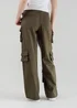 Influence Khaki Cargo-Style Wide Leg Trousers - 10 Image 2