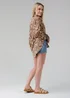 Influence Brown Oversized Cheetah Print Long Sleeve Shirt - 8 Image 2