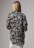 Influence Black Oversized Floral Print Long Sleeve Shirt - 14 Image 2