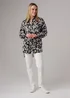 Influence Black Oversized Floral Print Long Sleeve Shirt - 14 Image 4