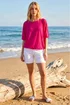 Roman Cerise Mesh Bubble Hem Stretch Top - 20 Image 2