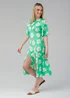 Influence Green Floral Short Sleeve Midaxi Dress - 12 Image 4