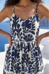 Roman Navy Petite Print Strappy Button Midi Dress - 12 Image 4