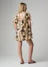 Wednesday’s Girl Beige Cotton Floral Puff Sleeve Smock Mini Dress - M Image 2