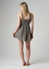 Wednesday’s Girl Black Check Ruffle Detail Tie Front Mini Cami Dress - M Image 2