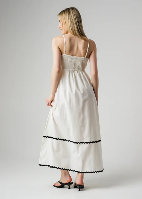 Wednesday’s Girl Cream Sleeveless Zig Zag Tiered Effect Maxi Dress - 8 Image 2