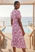 Roman Purple Petite Floral Print Frill Midi Dress - 14 Image 3