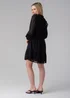 Influence Black Long Sleeve Multi-Tiered Ruffle Smock Mini Dress - 12 Image 2