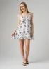 Wednesday’s Girl White Cotton Tie Front Ruffle Hem Cami Dress - M Image 1