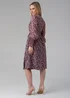 Influence Black Long Puff Sleeve Midi Wrap Dress - 14 Image 2